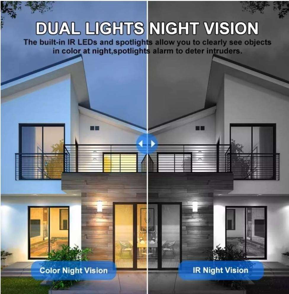 3in1 4G SolarOutdoor CCTV Camera 2 Lens 3 Screen 2K Resolution