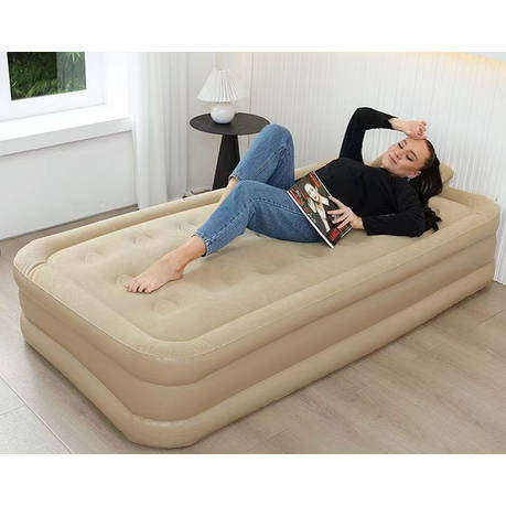 Single-Size Air Mattress Bed, Built-in Pump