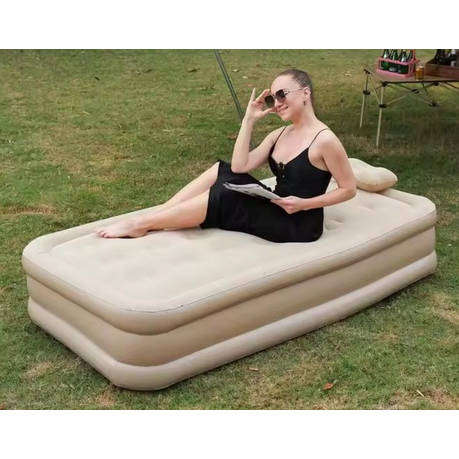 Single-Size Air Mattress Bed, Built-in Pump