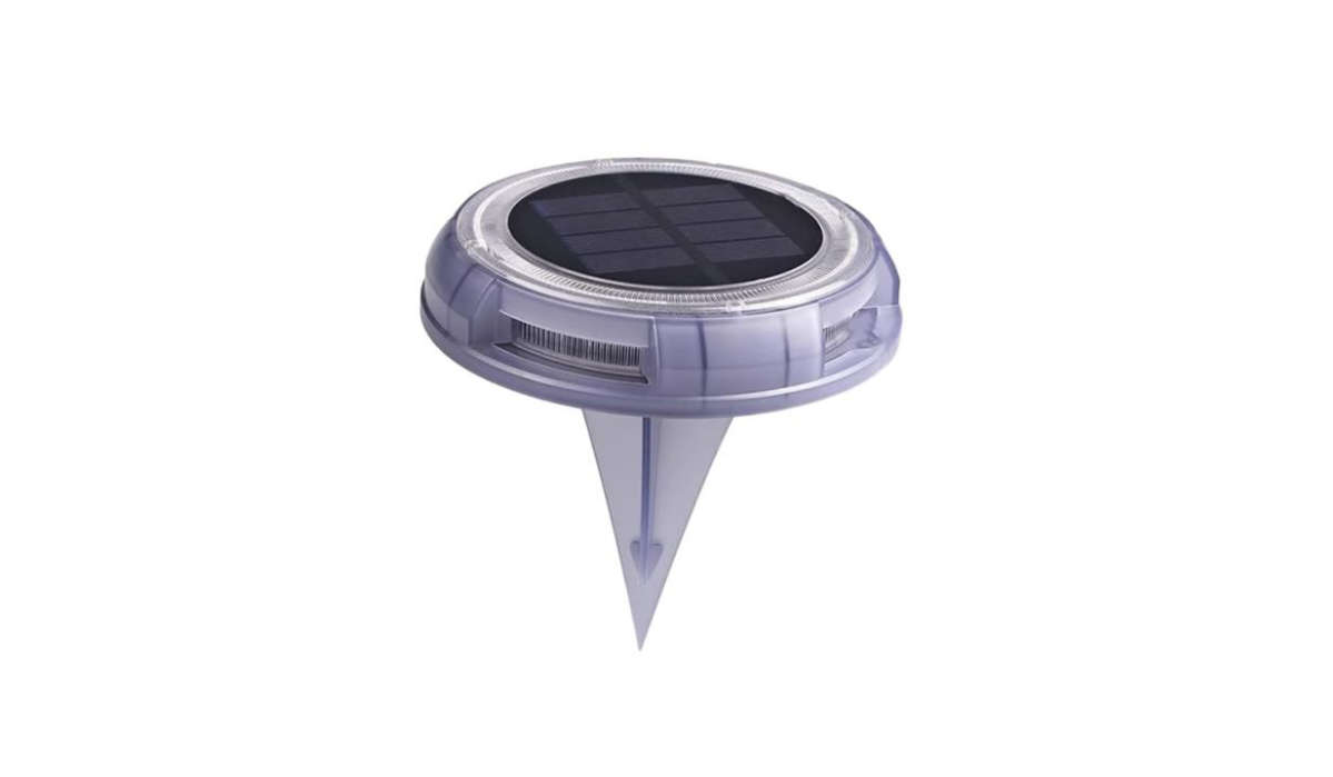8 LED Outdoor Solar Ground Disk Light FO-TA015 - Open Box
