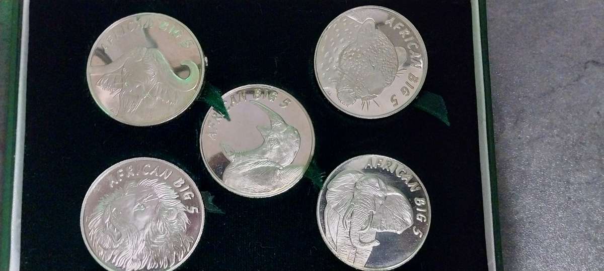 1oz Fine Silver Big 5 Set  with certificate
