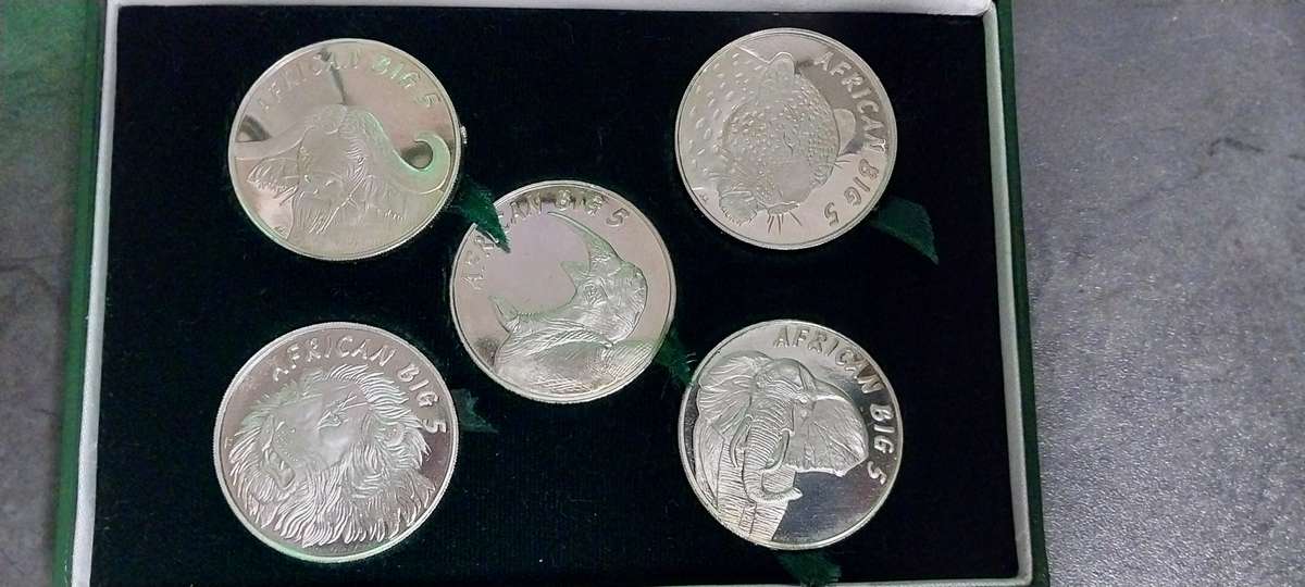 1oz Fine Silver Big 5 Set  with certificate