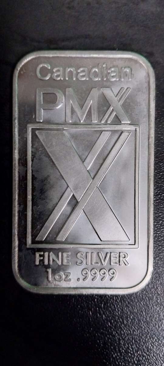 1oz PURE SOLID SILVER RECTANGULAR Canadian PMX BAR