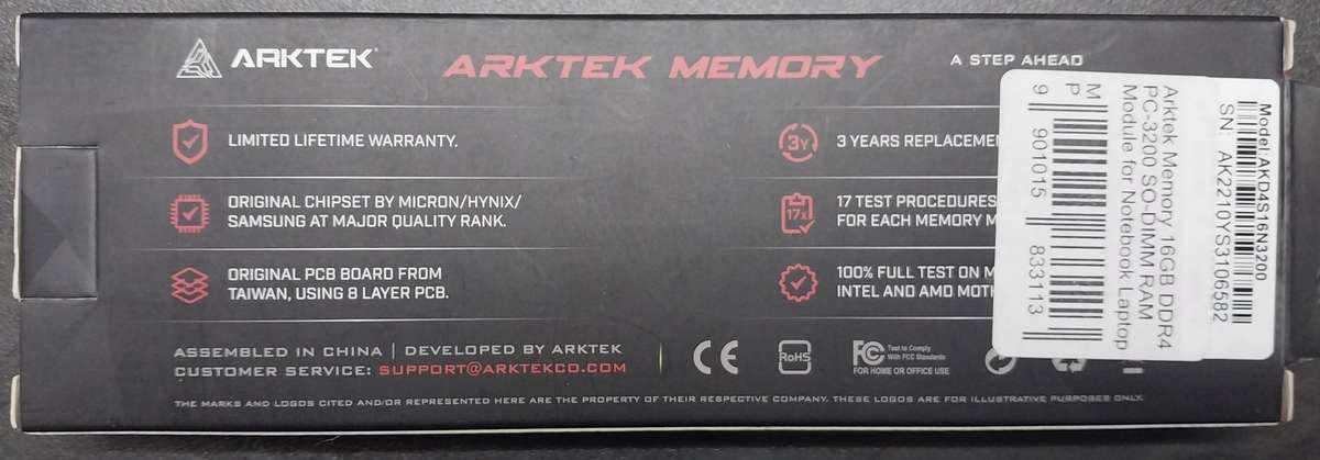 ARKTEK DDR4 16GB 3200 SO-DIMM