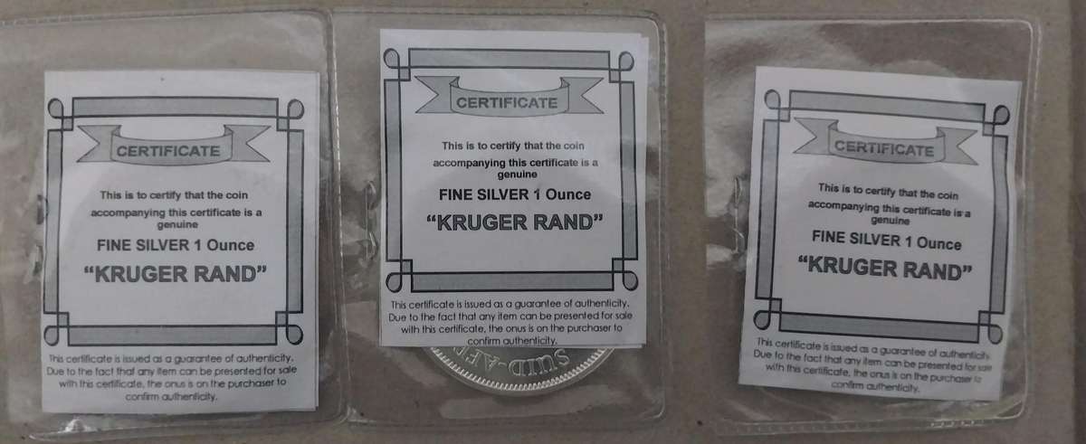 1oz Silver Kruger Rand Coins 99.9% 2020