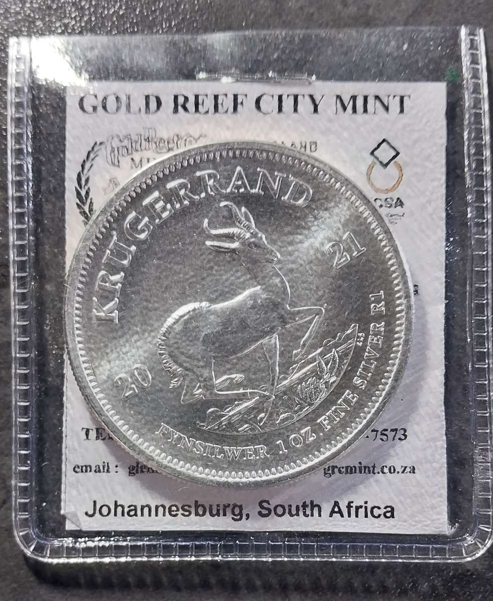 2021 1oz Krugerrand Silver Coins.