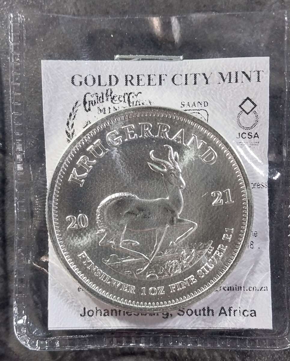 2021 1oz Krugerrand Silver Coins.