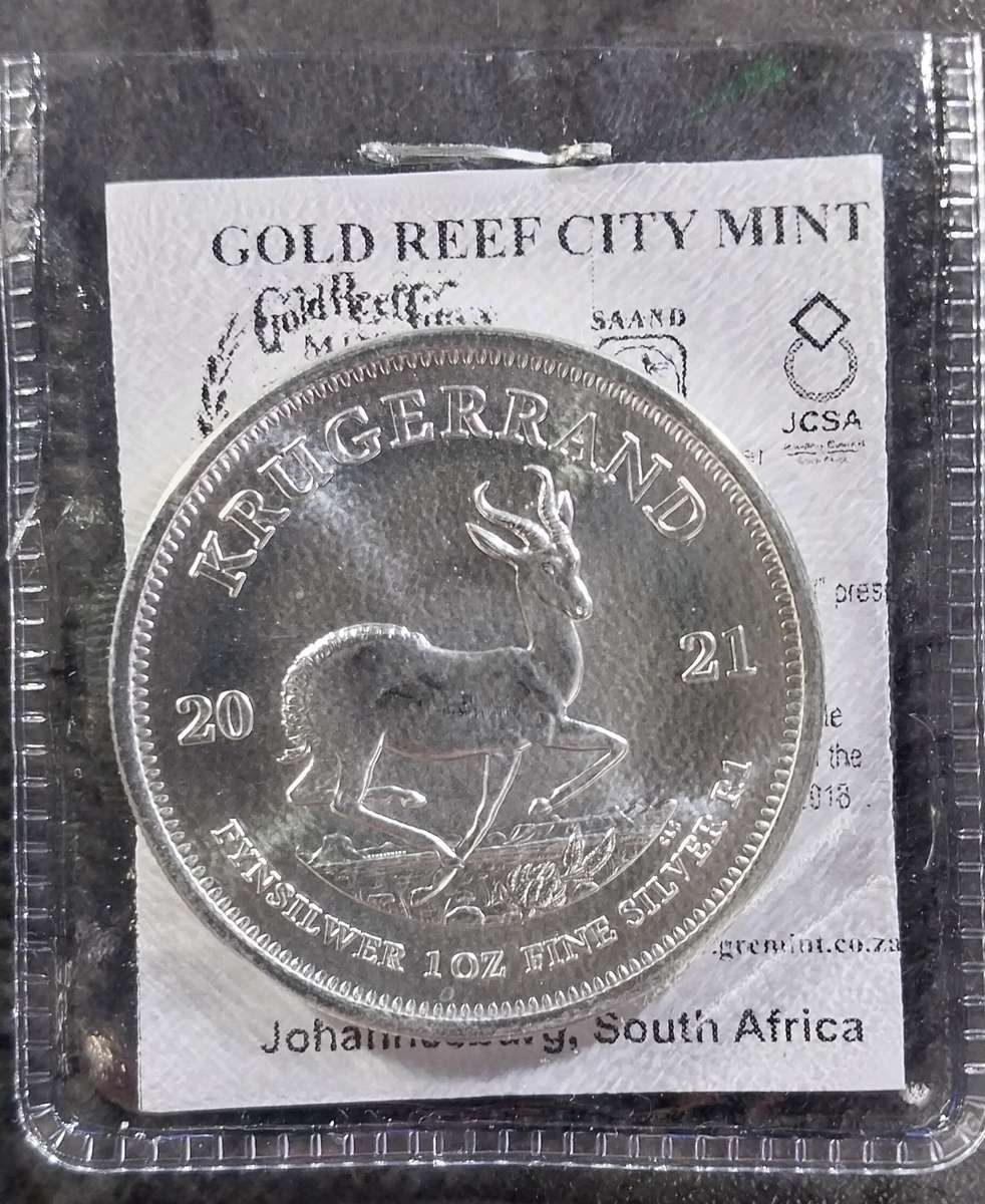 2021 1oz Krugerrand Silver Coins.