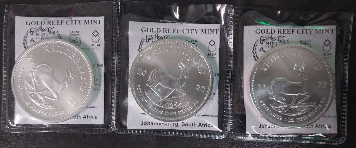 1oz Silver Kruger Rand Coins 99.9% 2023