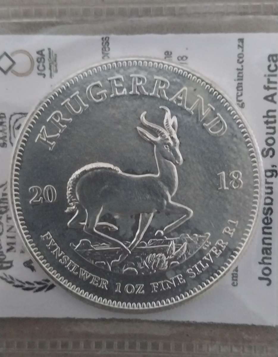 1oz Silver Kruger Rand Coins 99.9% 2018