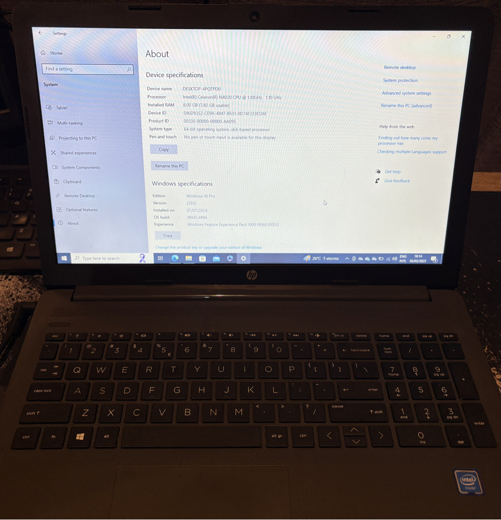 Hp 250 G7 Notebook Laptop