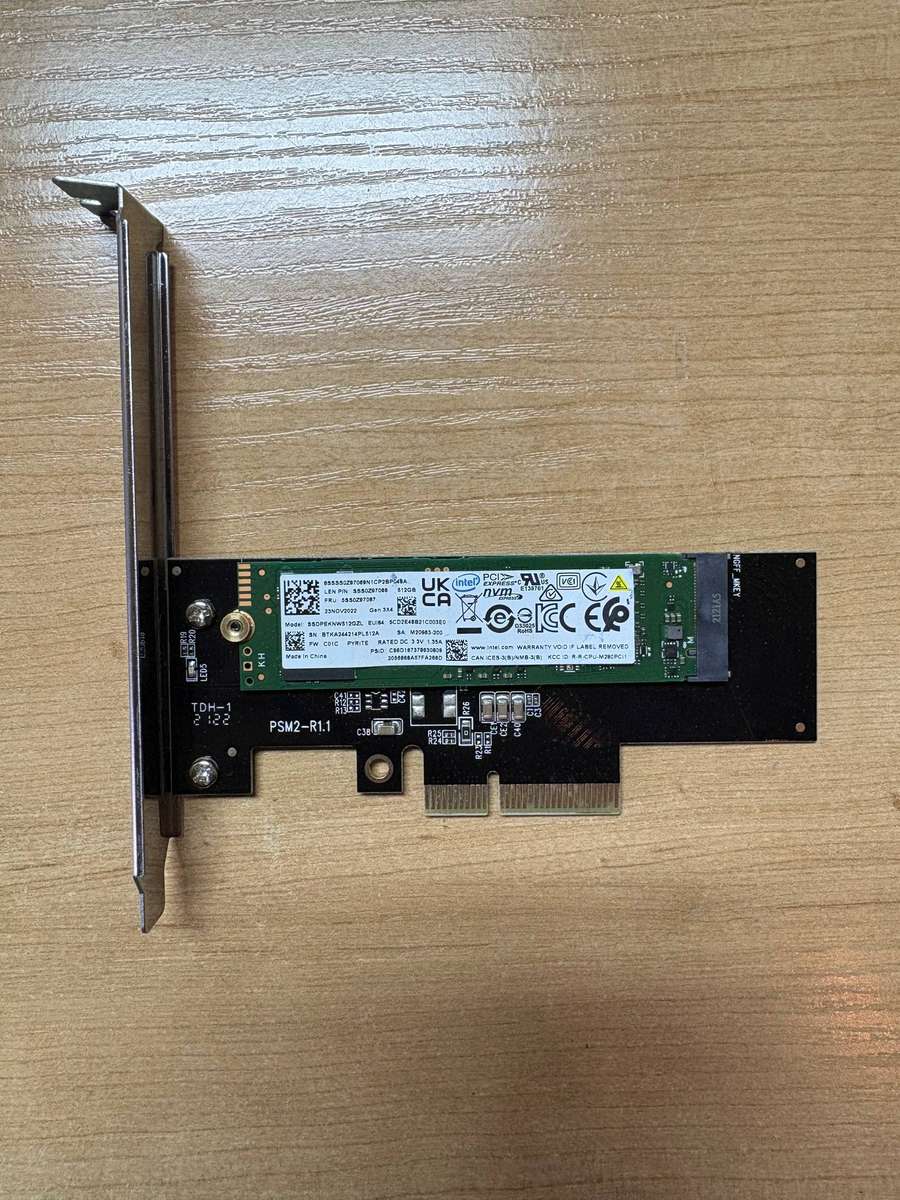 Intel NVME M.2 SSD & PCIE Adapter