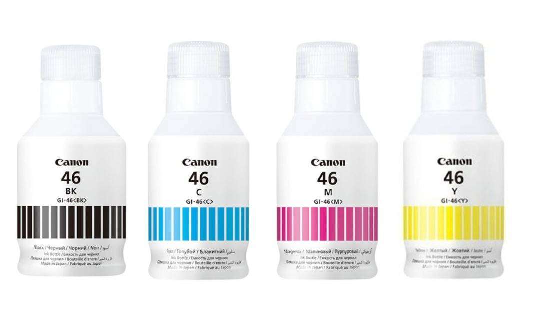 Canon GI-46 Black and Tri Colour Ink Bottles Combo Pack