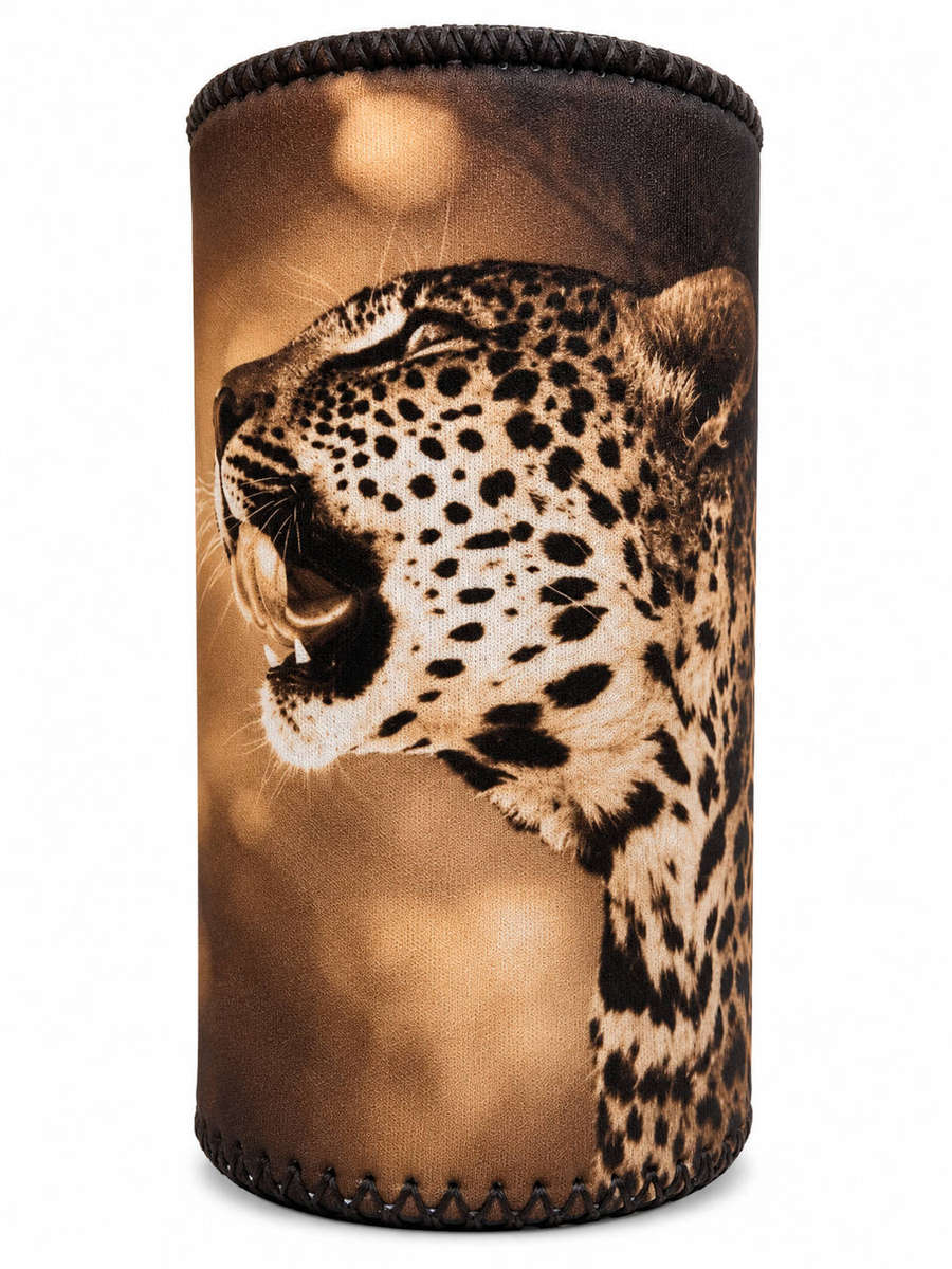 Leopard Neoprene  Big 5 Wildlife Can Cooler (Fits 440ml500ml Cans)