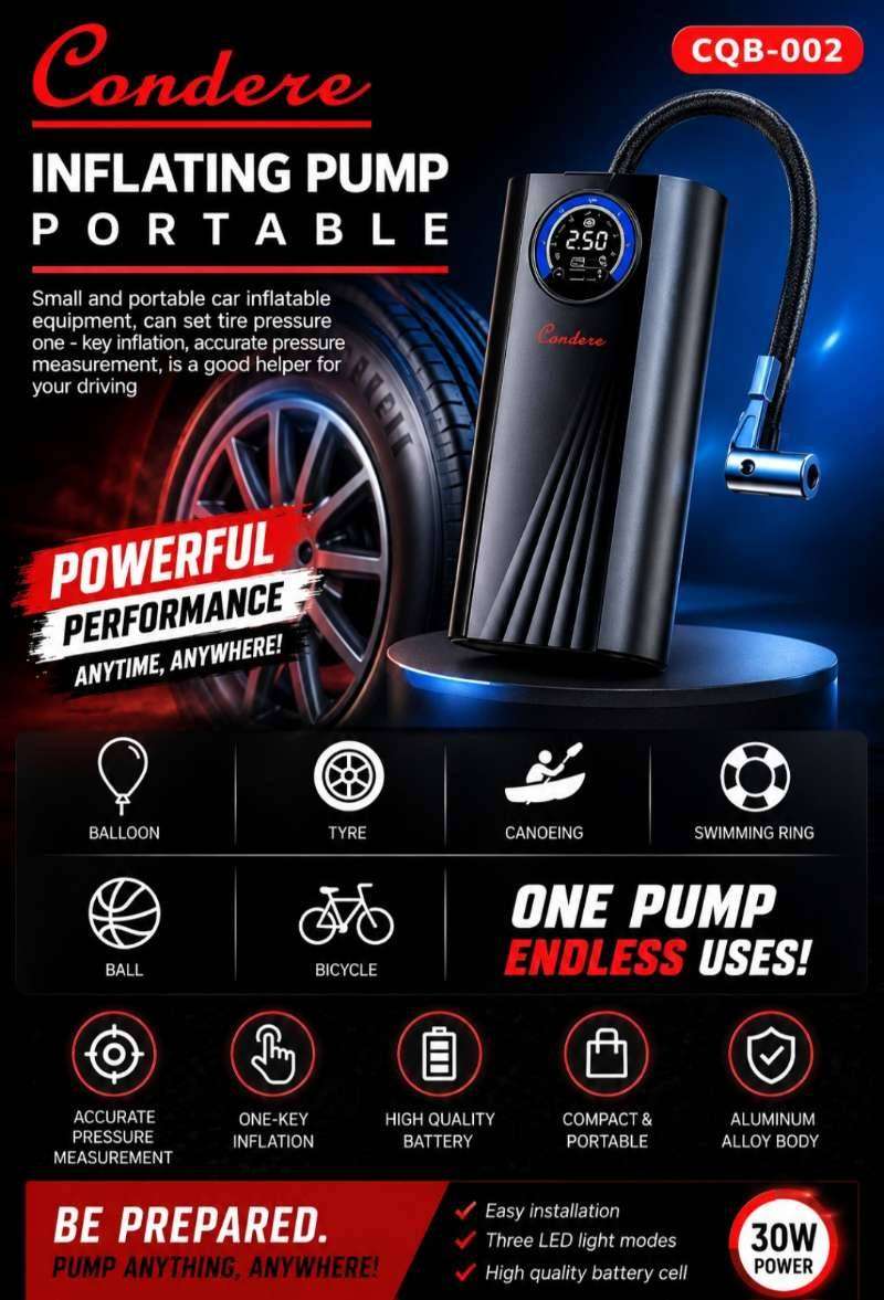 Inflating Pump Portable Air Compressor for Car Tires