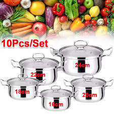10pc Deep Bottom Stainless steel cookware set