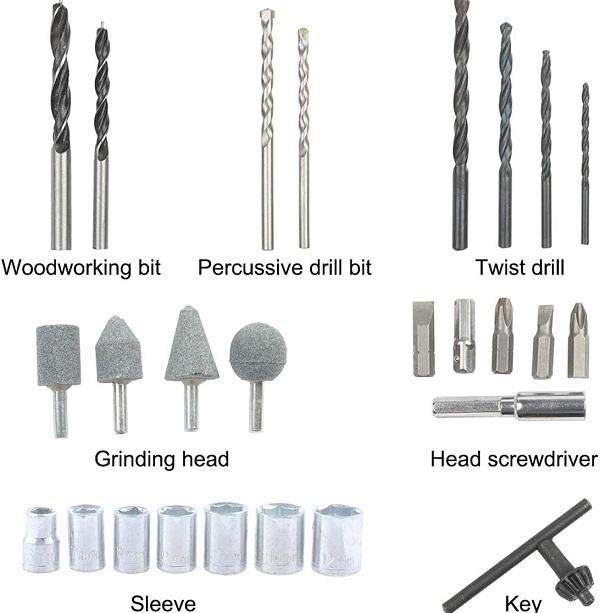 650W Electric Drill kit - 220V