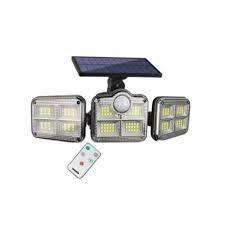 122 LED Waterproof Solar Flood Light with Remote -  3 Head Adjustable