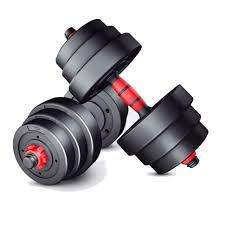 Adjustable Dumbbells Set With Extension Bar Conversion to Barbell - 20kg