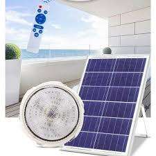 100W Solar Ceiling Light with Remote Control - Indoor & Outdoor