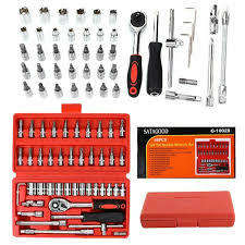 46 Pieces Chrome Vanadium Socket/Wrench Set