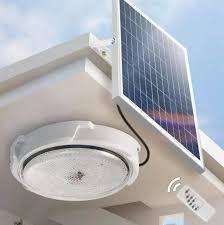 100W Solar Ceiling Light with Remote Control - Indoor & Outdoor