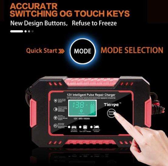 12V/24V 8A Intelligent Automatic Fast Battery Charger With 3-Stage Charging