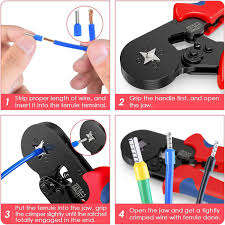 Ferrule Crimping Tool Kit Crimper Plier with 1200Pcs Wire End Terminals