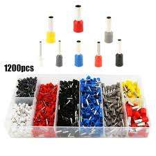 Ferrule Crimping Tool Kit Crimper Plier with 1200Pcs Wire End Terminals