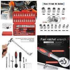 46 Piece Professional Chrome Vanadium Steel Socket Wrench Tool Set