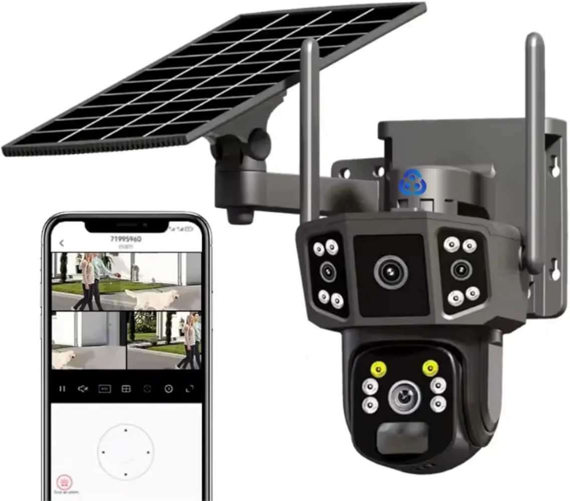4G WiFi CCTV Surveillance Camera With Solar ,Smart Detection Cloud Storage