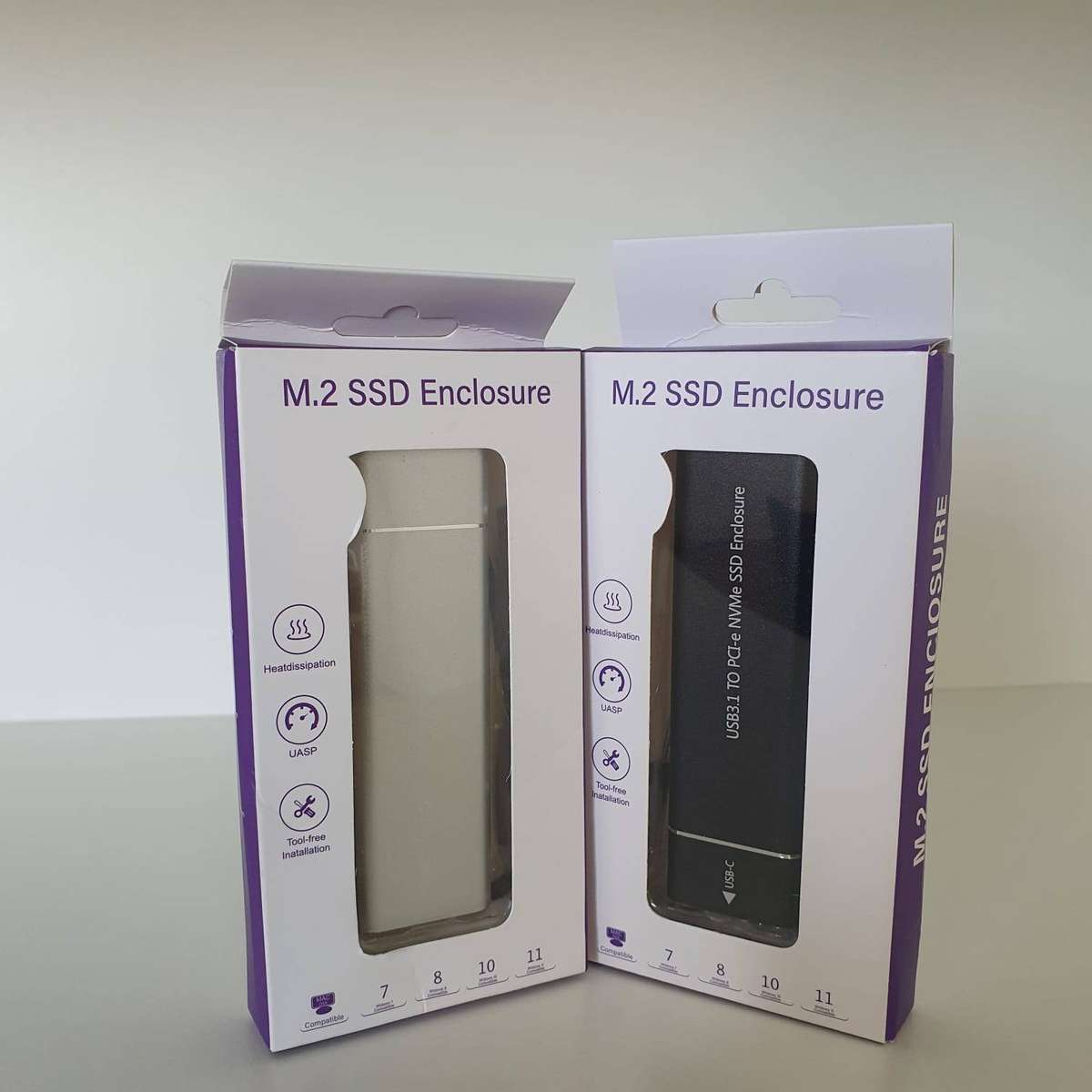 NVMe M.2 USB 3.0/3.1 Type-C SSD Encloser Aluminium Box