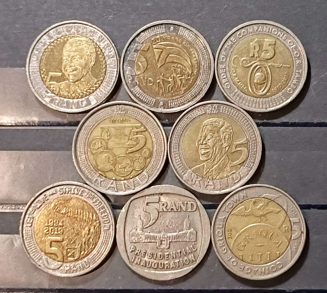 RSA 8 COMMEMORATIVE COINS USED