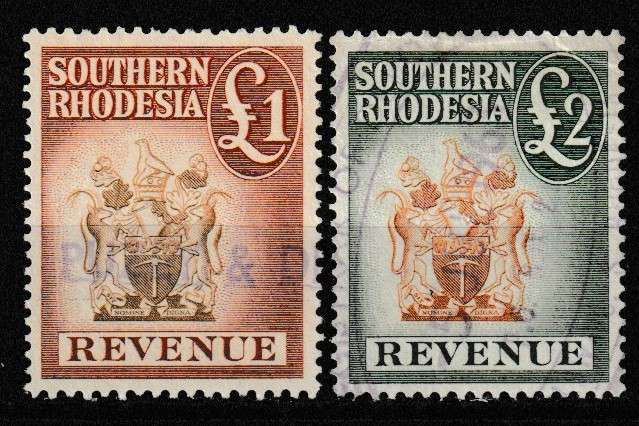SOUTHERN RHODESIA REVENUE STAMPS