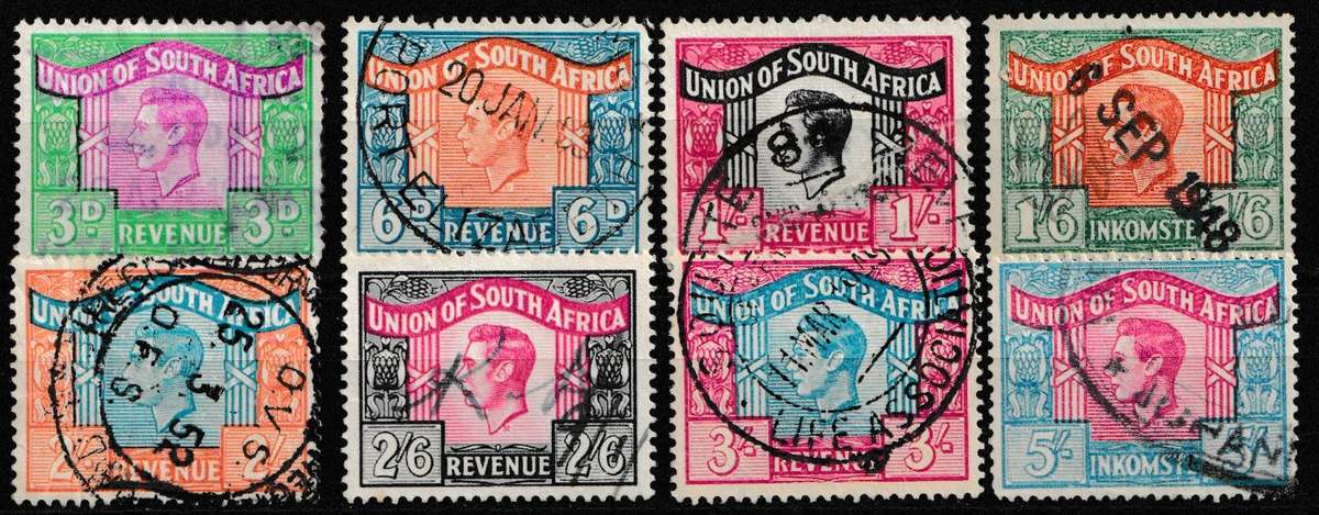 UNION PART SET REVENUE STAMPS.