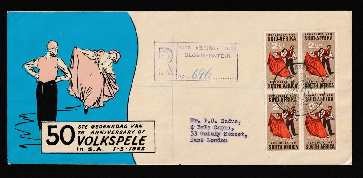 RSA 1962 VOLKSPELE FDC
