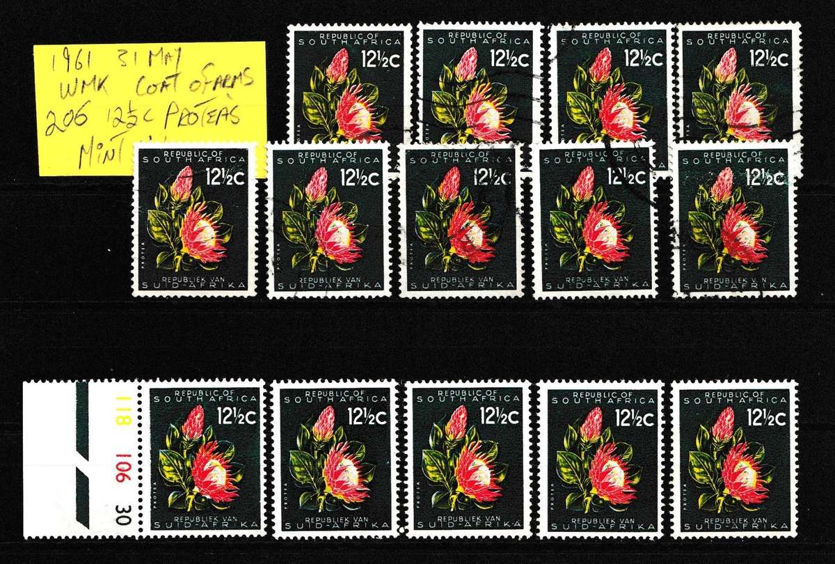 RSA 1961 PROTEA FLOWERS NO.206