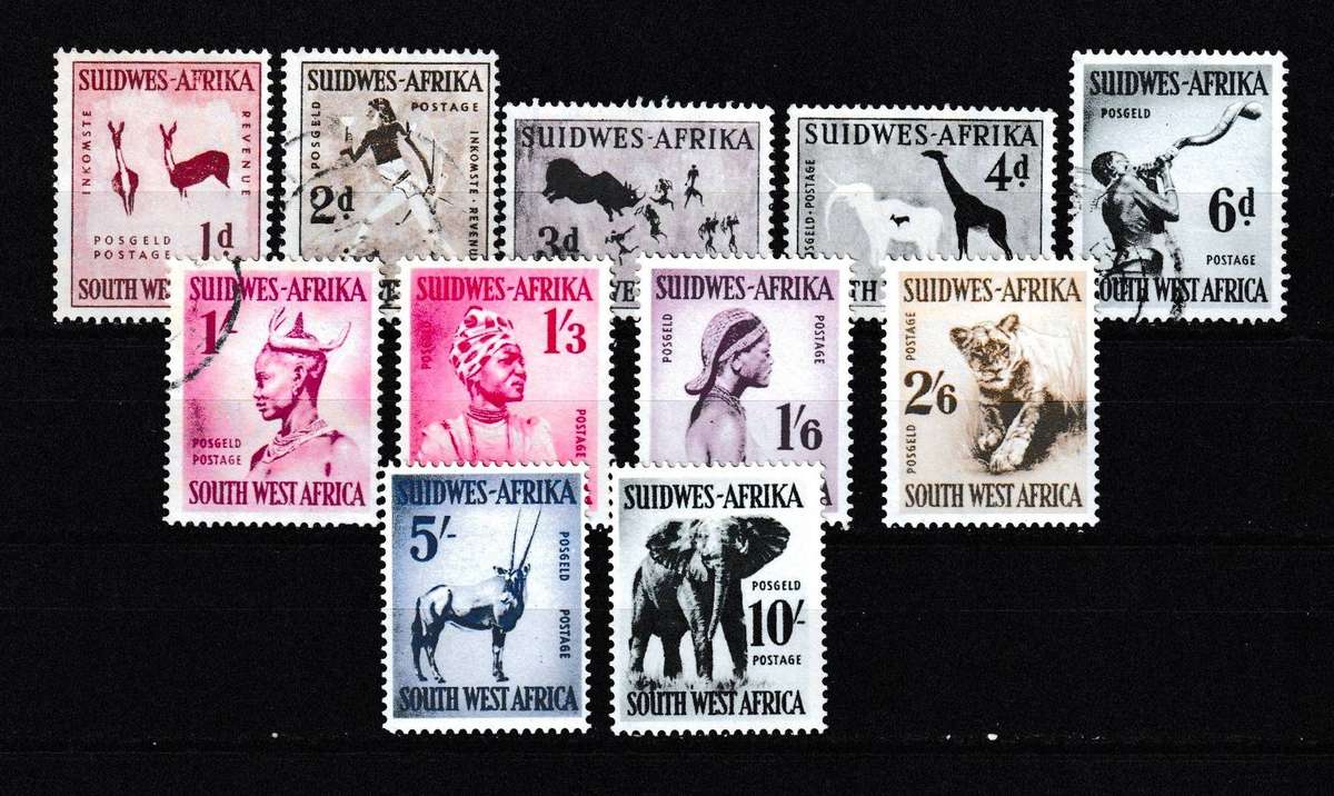 SWA 1954 DEF. ISSUE 5 TOP VALUES MNH