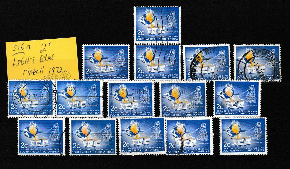 RSA 1972 2c POURING GOLD NO. 316a