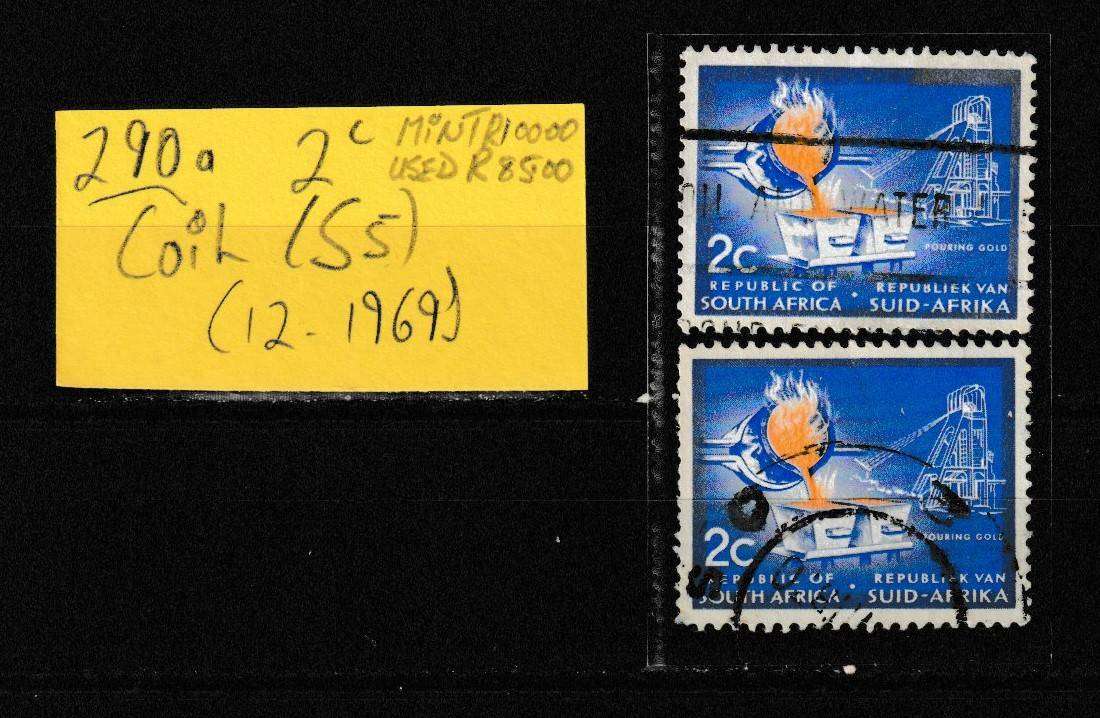 RSA 1969 2c POURING GOLD NO. 290a