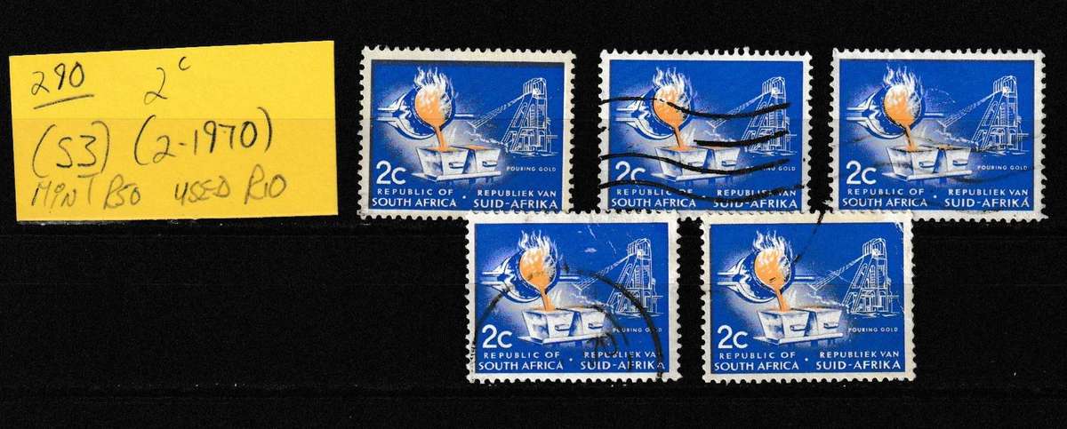 RSA 1970 2c POURING GOLD NO. 290