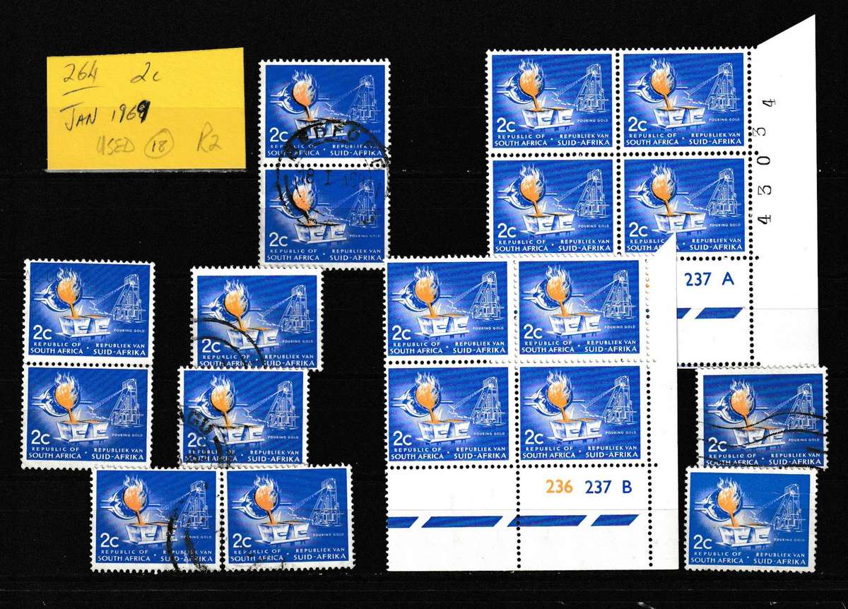 RSA 1969 2c POURING GOLD NO. 264