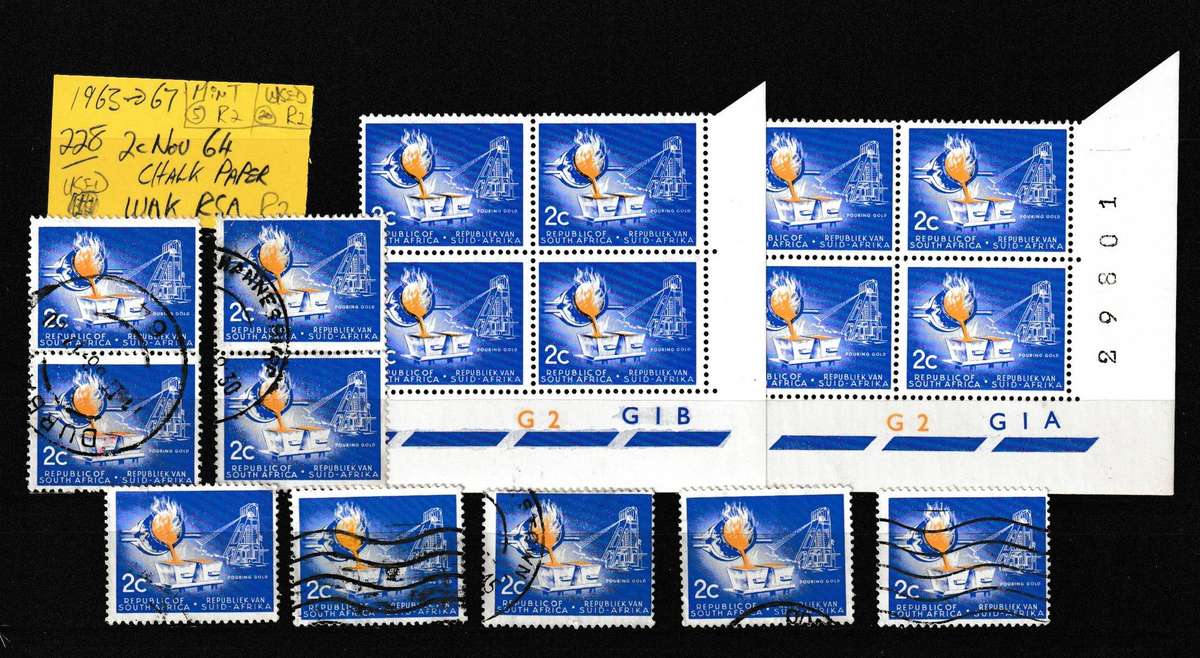 RSA 1963 2c POURING GOLD NO. 228