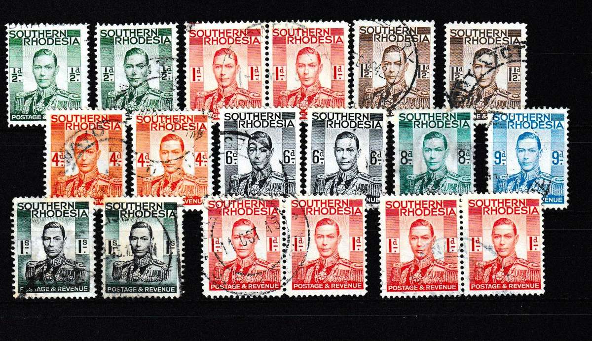 SOUTHERN RHODESIA 1937 KING GEORGE USED