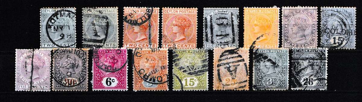 CEYLON VICTORIA STAMPS