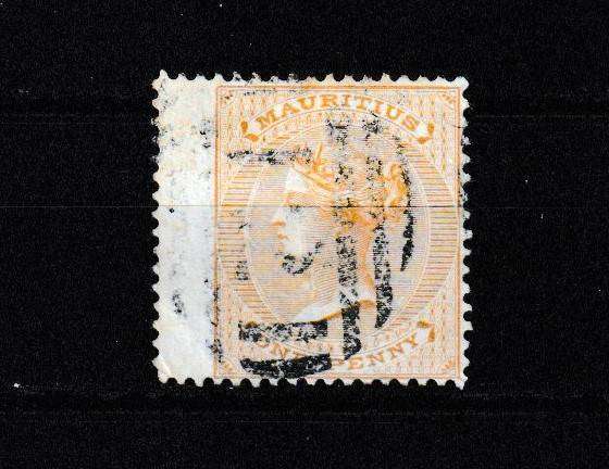 MAURITIUS 1 PENNY WING MARGIN