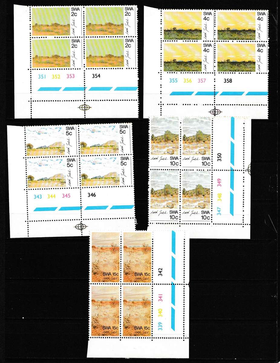 SWA 1973PAINTINGS MNH CONTROL SET