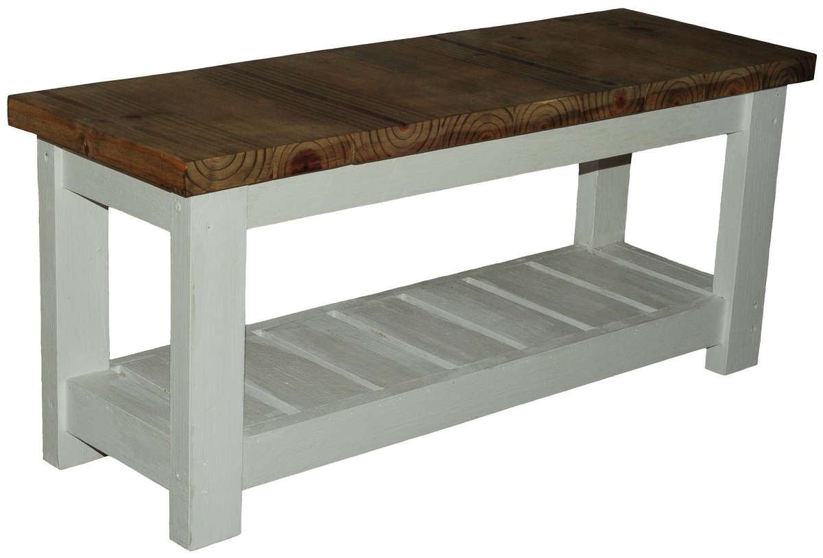 Francois Entrance Bench/Table, with shelf at bottom 1meter