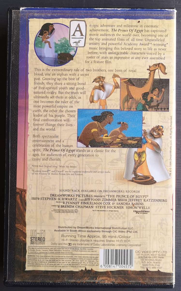 The Prince of Egypt (VHS)