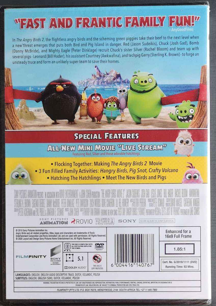 The Angry Birds 2 (DVD, Sealed)